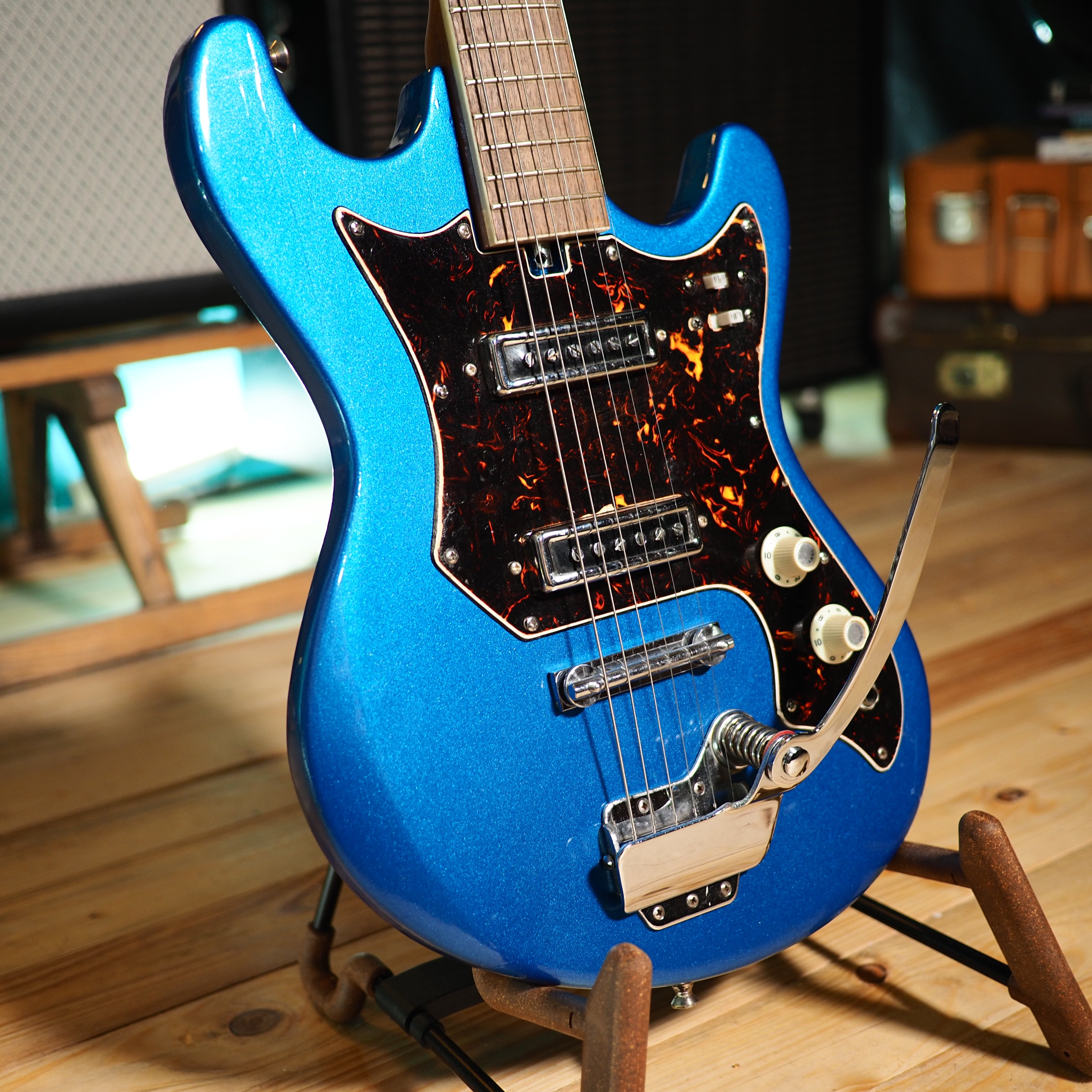 Teisco from the 60s in metallic blue