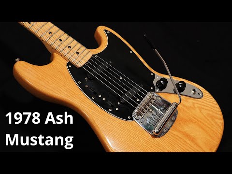 Fender Mustang from 1978 in natural Ash